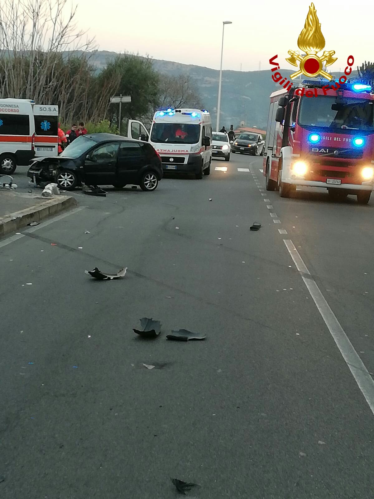 Iglesias Incidente Stradale Due Feriti Gravi