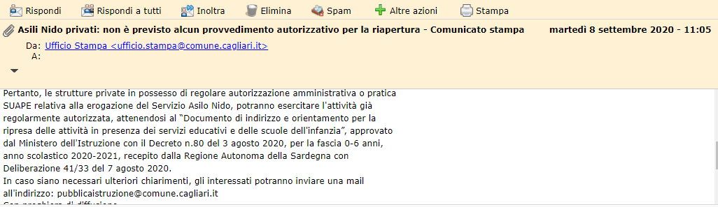 Autorizzazione Rilasciata Con Provv N Asilo Nido